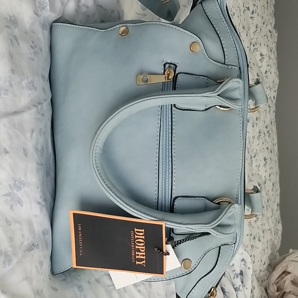 Light blue handbag